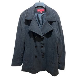 Anne Klein Charcoal Grey Coat | Large
